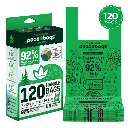 Compostable Dog Poop Bags – Easy Handle-Tie