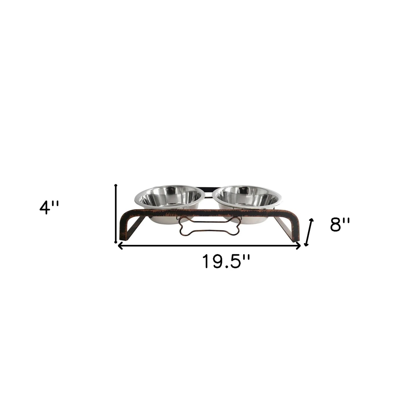 Rustic Elevated Double Dog Feeder – 32oz Bowls