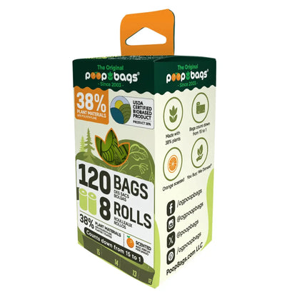 Orange-Scented Dog Poop Bags – Plant-Based Rolls
