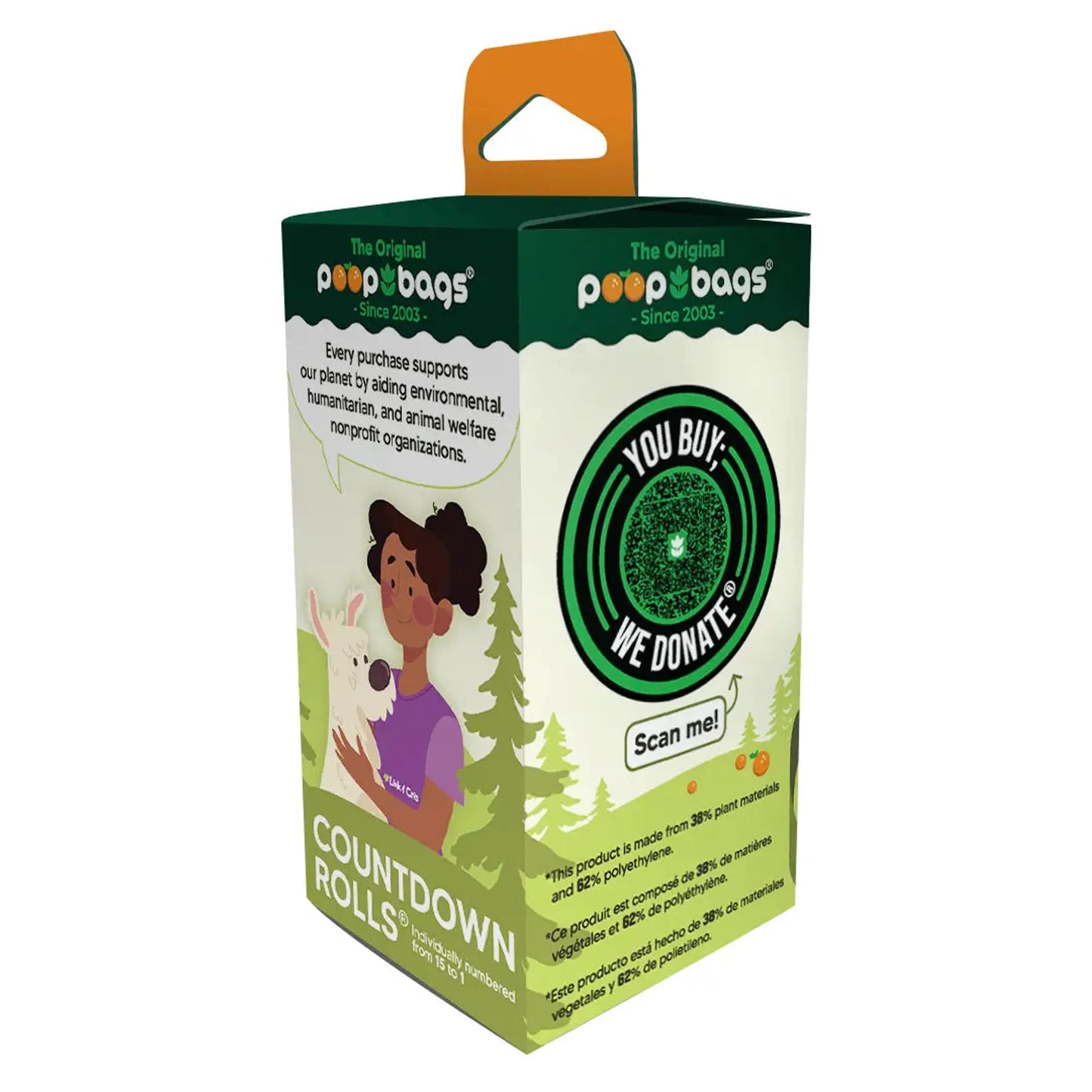 Orange-Scented Dog Poop Bags – Plant-Based Rolls