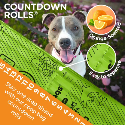Orange-Scented Dog Poop Bags – Plant-Based Rolls