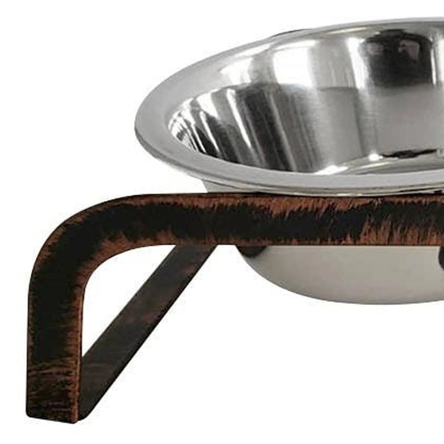 Rustic Elevated Double Dog Feeder – 16oz Bowls