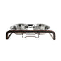 Rustic Elevated Double Dog Feeder – 32oz Bowls