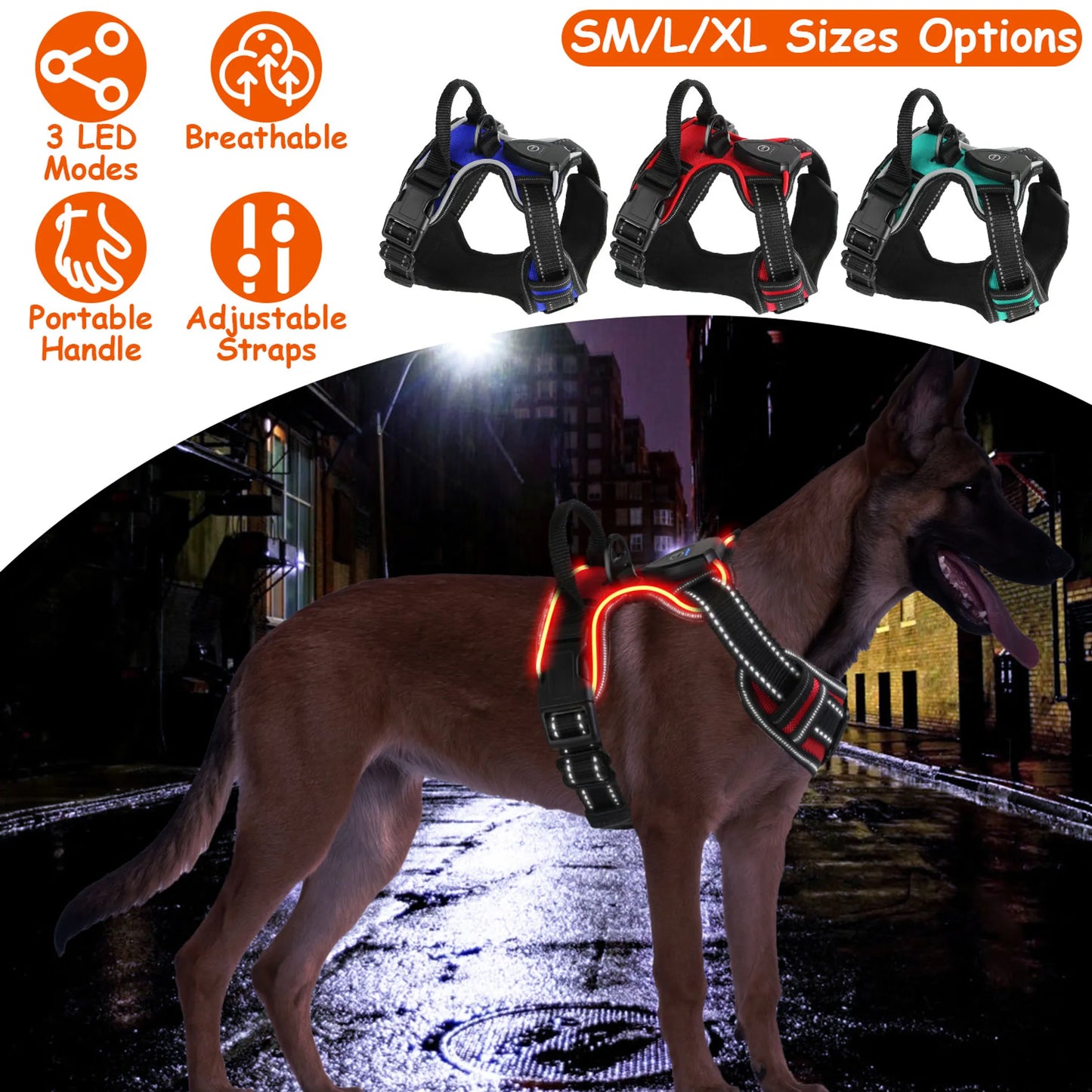 LED Light-Up Dog Harness
