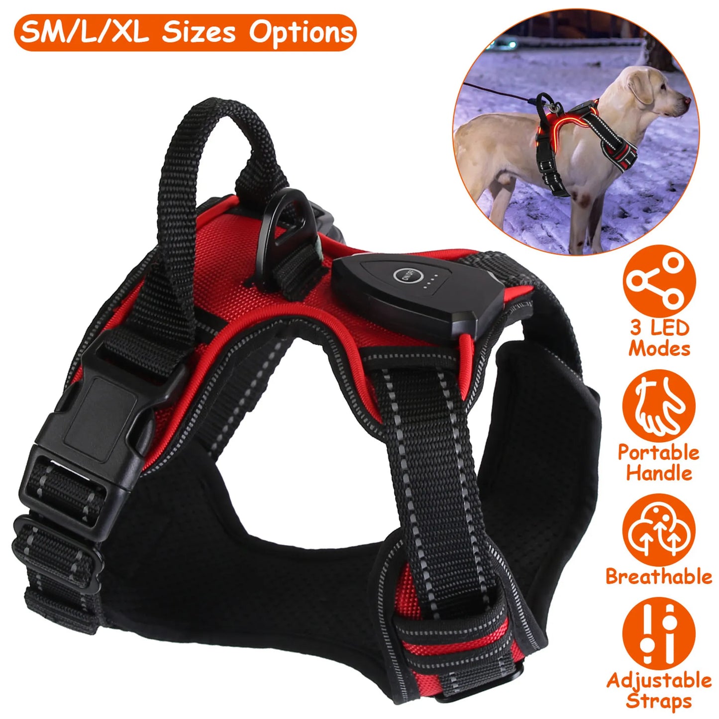 LED Light-Up Dog Harness