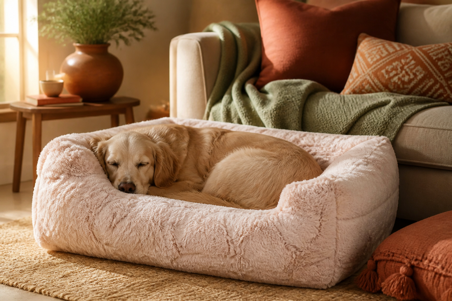 Luxe Orthopedic Dog Bed – Plush Calming Comfort