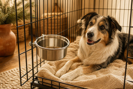 Stainless Steel Hanging Dog Bowl – Crate & Kennel
