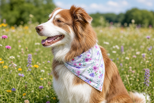 Wildflower Meadow Dog Bandana & Matching Keychain