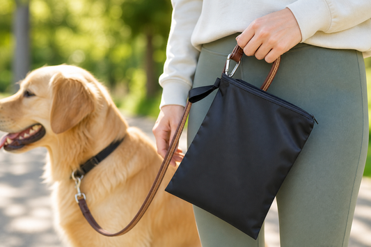 Black Yucky Puppy Dog Poop Bag Holders- Extra Large Size