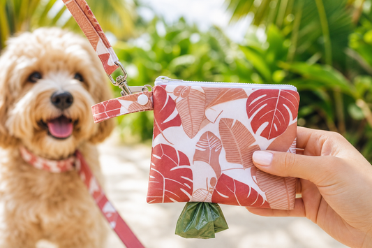 Monstera + Banana Yucky Puppy Dog Poop Bag Holders