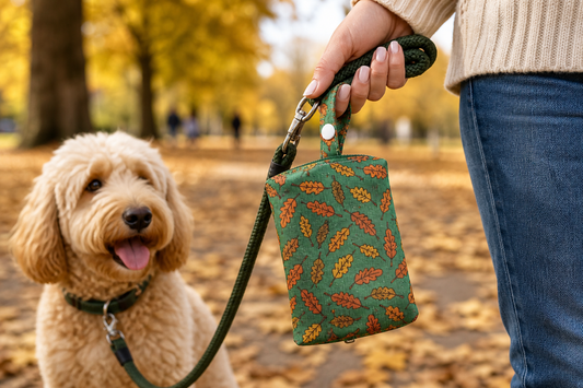 Fall Leaves Dog Poop Bag Holders, Extra Large Size
