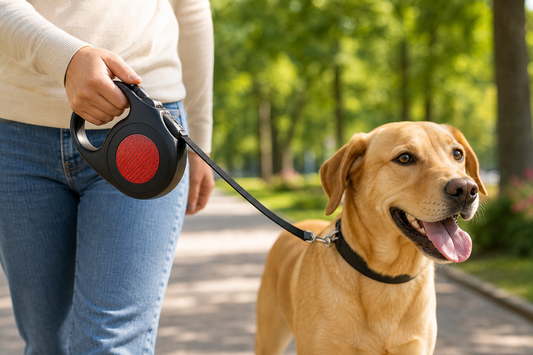 Reflective Retractable Pet Dog Leash Up to 4.5m Long 35kg 77lbs Krypton Beam Strong